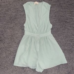 Urban Outfitters Green Flowy Romper